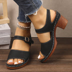 Damen Sandalen mit Blockabsatz R&B