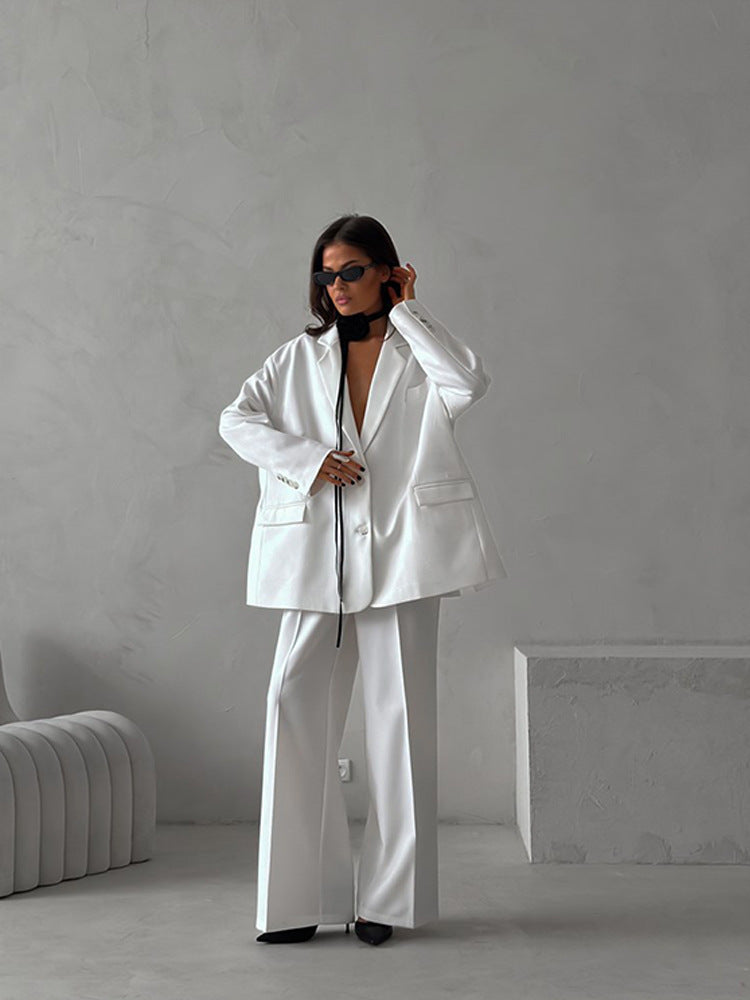 Damen elegantes Blazer-Set mit weitem Schnitt R&B