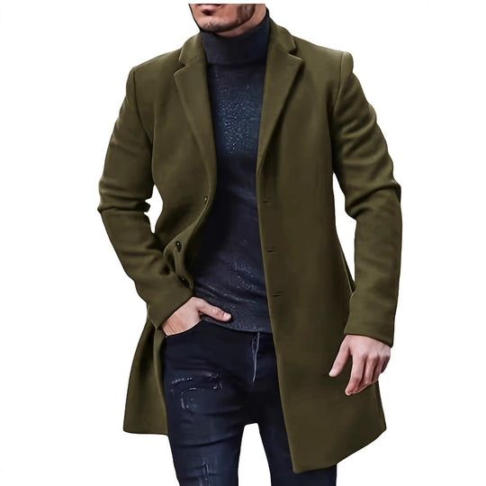 Herren eleganter Mantel mit klassischem Revers R&B