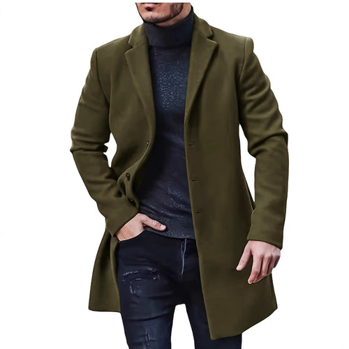 Herren eleganter Mantel mit klassischem Revers R&B