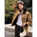 Damen Utility-Jacke mit klassischem Schnitt und hohem Kragen R&B