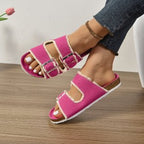 Damen komfortable Zehentrenner-Sandalen mit verstellbaren Riemen R&B