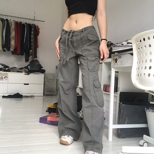 Damen Cargo-Hose mit seitlichen Taschen und verstellbarem Bund R&B