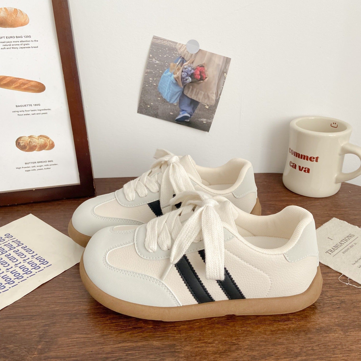 Damen Sportliche Sneakers mit weichem Obermaterial und rutschfester Sohle R&B