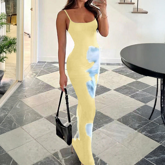 Damen Elegantes Lang-Kleid mit floralen Akzenten R&B