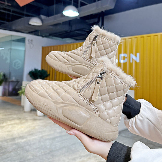 Damen modische Winterstiefel mit isolierendem Futter und praktischem Reißverschluss R&B