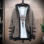 Herren Strickjacke mit asymmetrischem Reißverschluss und praktischen Taschen