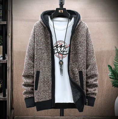 Herren Strickjacke mit asymmetrischem Reißverschluss und praktischen Taschen