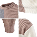 Herren farbenfroher Strukturpullover mit modernem Schnitt und Rundhalsausschnitt R&B