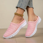 Damen nan atmungsaktiver Netz-Slipper mit Diamantstruktur-Obermaterial und gedämpfter Leichtsohle R&B