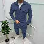 Herren modischer Freizeitanzug mit praktischen Taschen und modernem Schnitt R&B