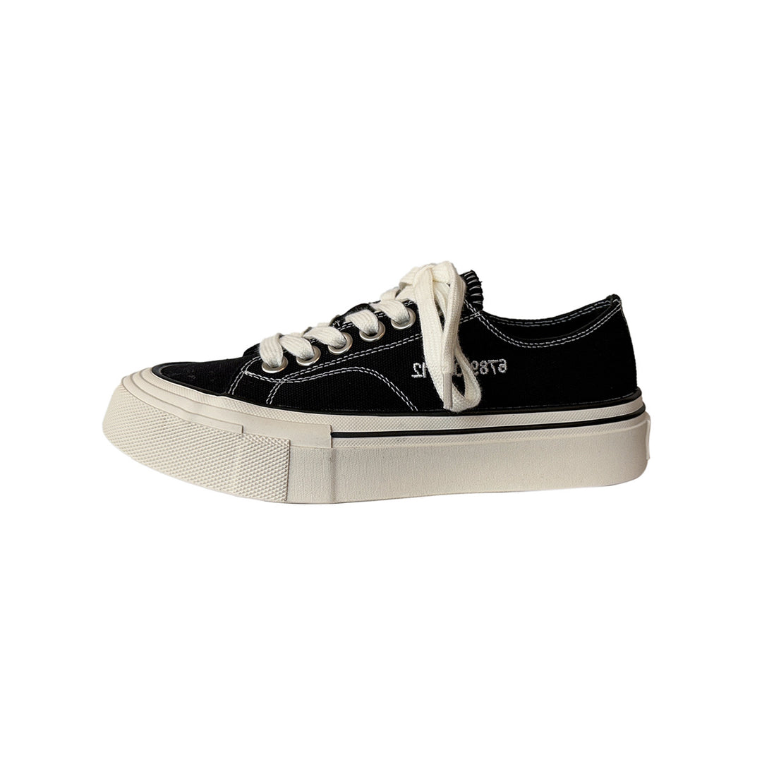 Damen Sportliche Canvas Sneaker mit klassischer Schnürung und rutschfester Sohle R&B