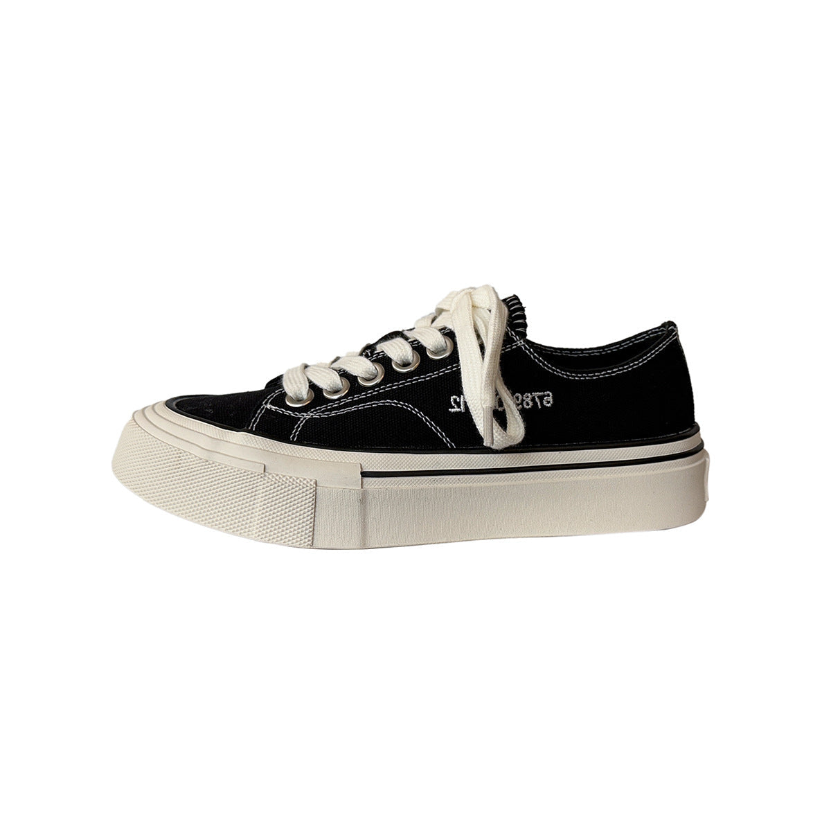 Damen Sportliche Canvas Sneaker mit klassischer Schnürung und rutschfester Sohle