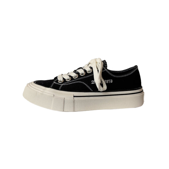 Damen Sportliche Canvas Sneaker mit klassischer Schnürung und rutschfester Sohle R&B