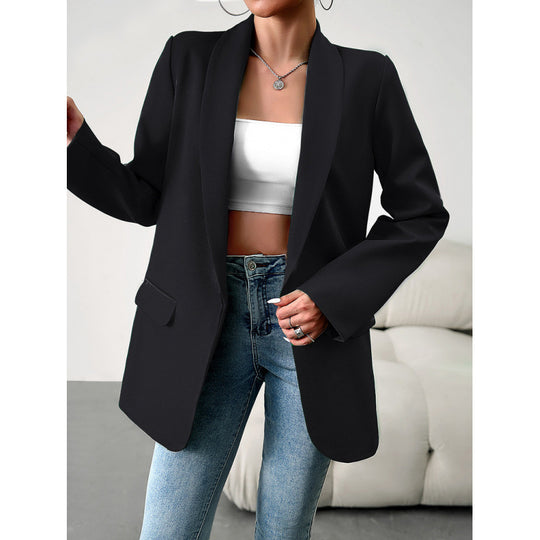 Damen Taillierter Offener Blazer R&B