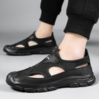 Damen Mesh-Sandalen mit rutschfester Laufsohle und verstellbarem Riemen R&B