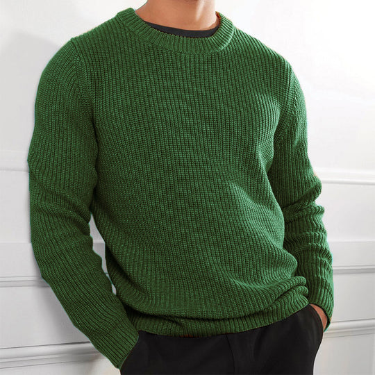 Herren Grobstrickpullover mit strukturiertem Design und hochgeschlossenem Kragen R&B