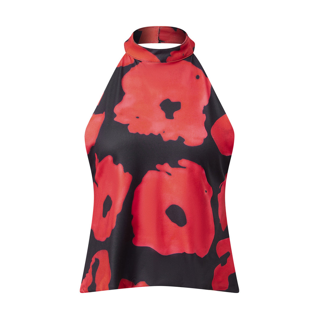 Damen Haltertop mit blühendem Design R&B