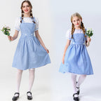 Damen Trachtenkleid mit romantischen Karomustern und schicken Knopfdetails R&B