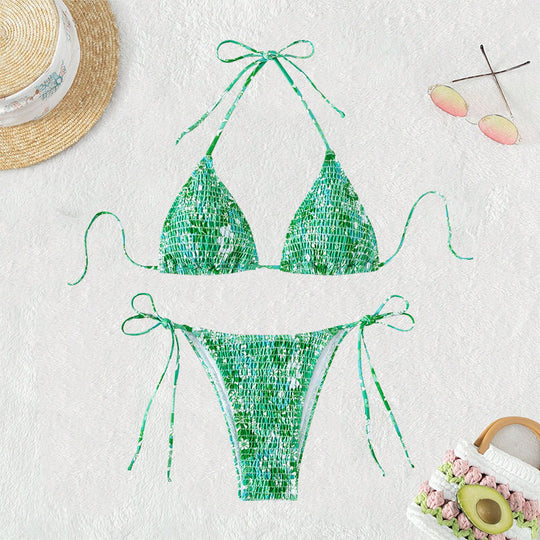 Damen Triangel-Bikini mit trendigem Rüschendesign R&B