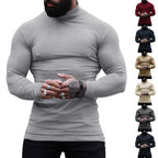 Herren stylischer Rollkragenpullover aus weichem, elastischem Material R&B