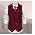 Herren elegante Strickweste mit modernen Details und praktischen Taschen
