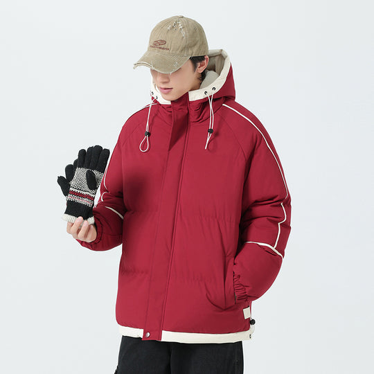 Herren modische Kapuzenjacke mit hochwertiger Füllung und funktionalen Taschen R&B