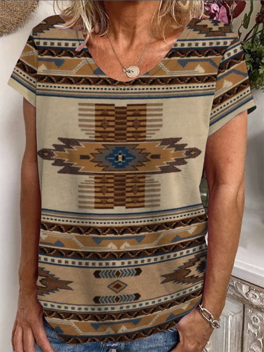 Damen Lockere Bluse mit buntem Paisleymuster R&B