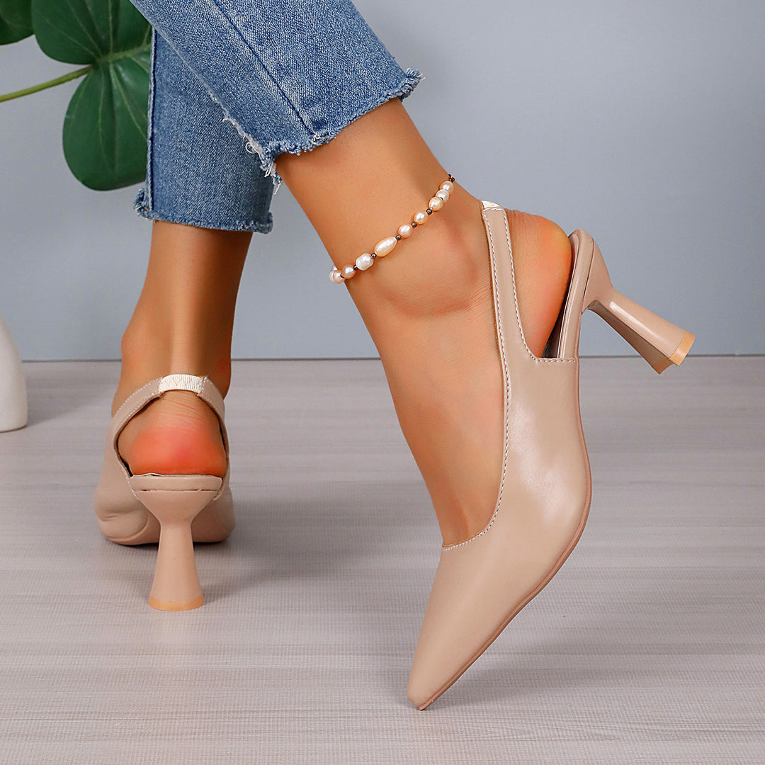 Damen Slingback-Pumps mit elegantem spitzen Design und komfortablem Blockabsatz R&B