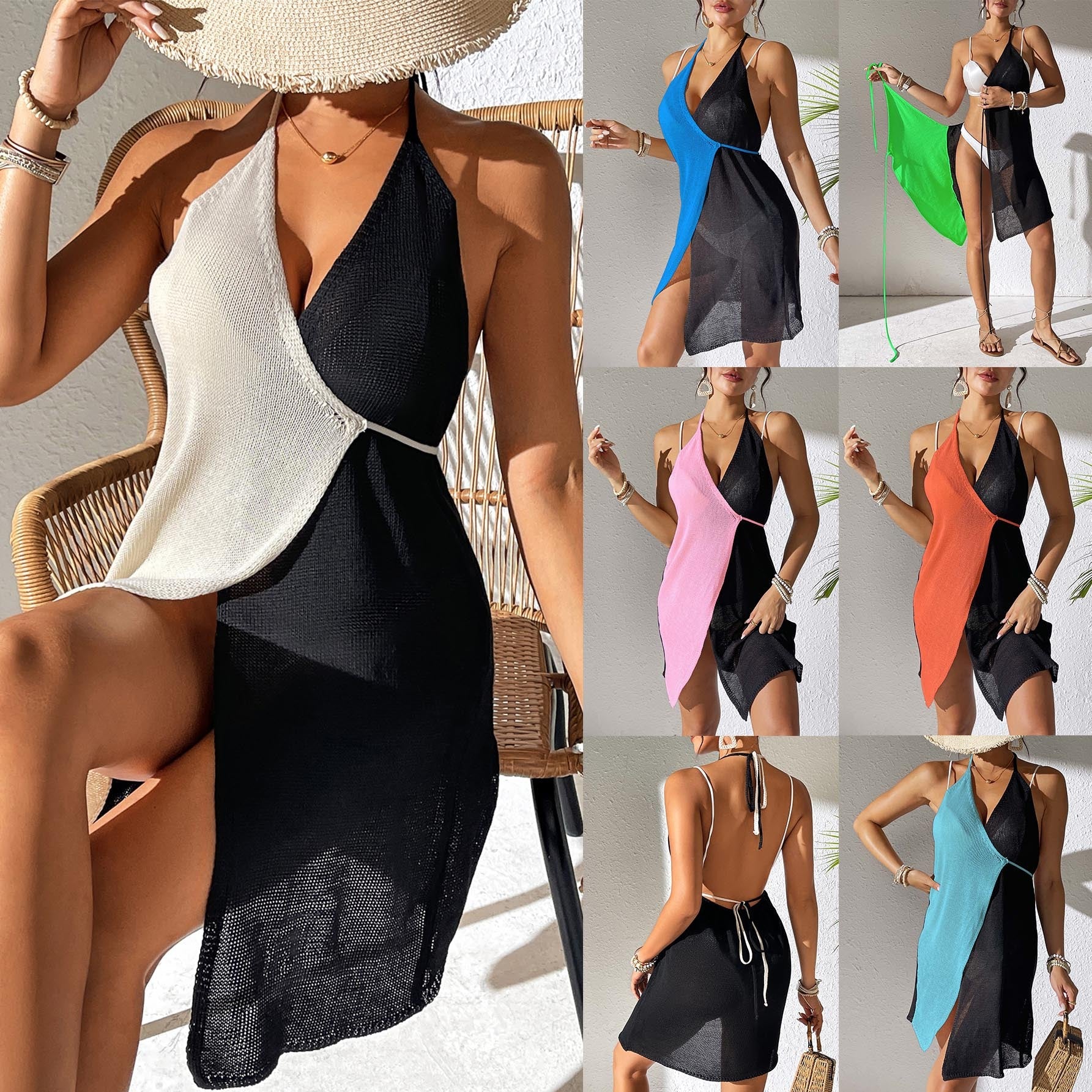 Damen transparenter Strandüberwurf mit stilvollem Design R&B