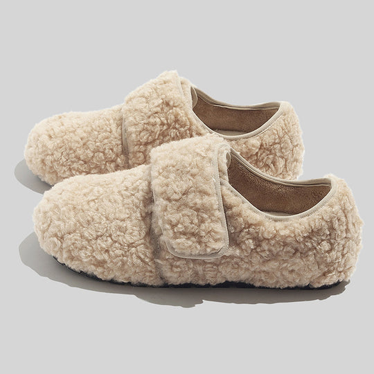 Damen Hausschuhe mit weichem Fleece-Futter und verstellbarem Klettverschluss R&B