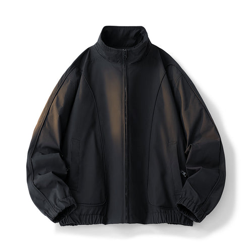 Damen hochschneiderte Übergangsjacke mit elastischem Bund und praktischen Taschen R&B