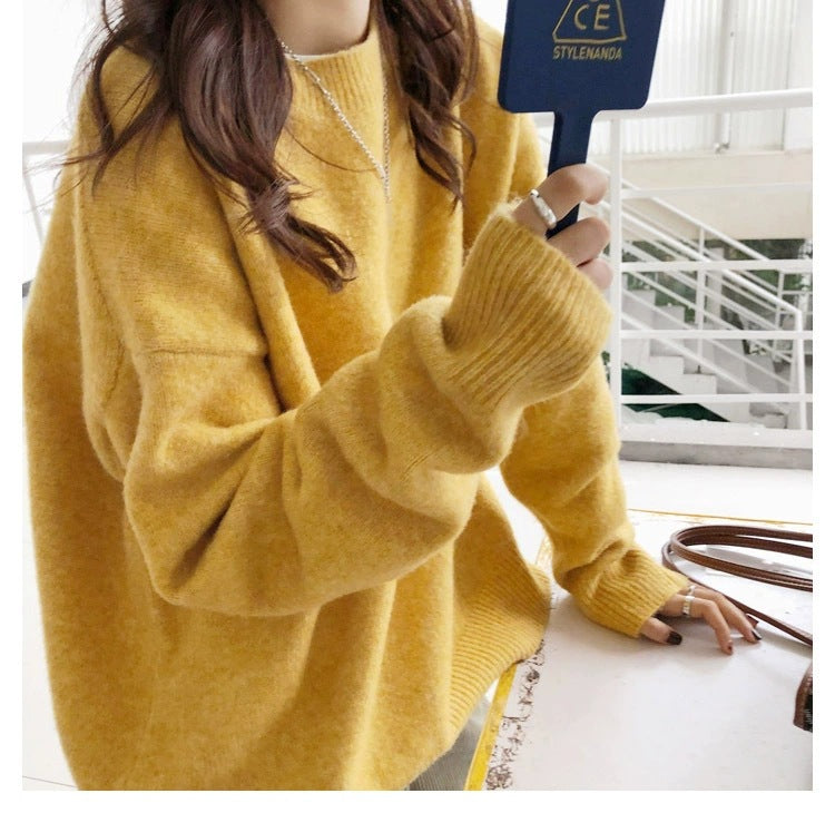 Damen bequemer Oversize-Pullover R&B