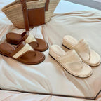 Damen Zehentrenner-Sandalen mit elegantem Riemen und komfortablem Fußbett