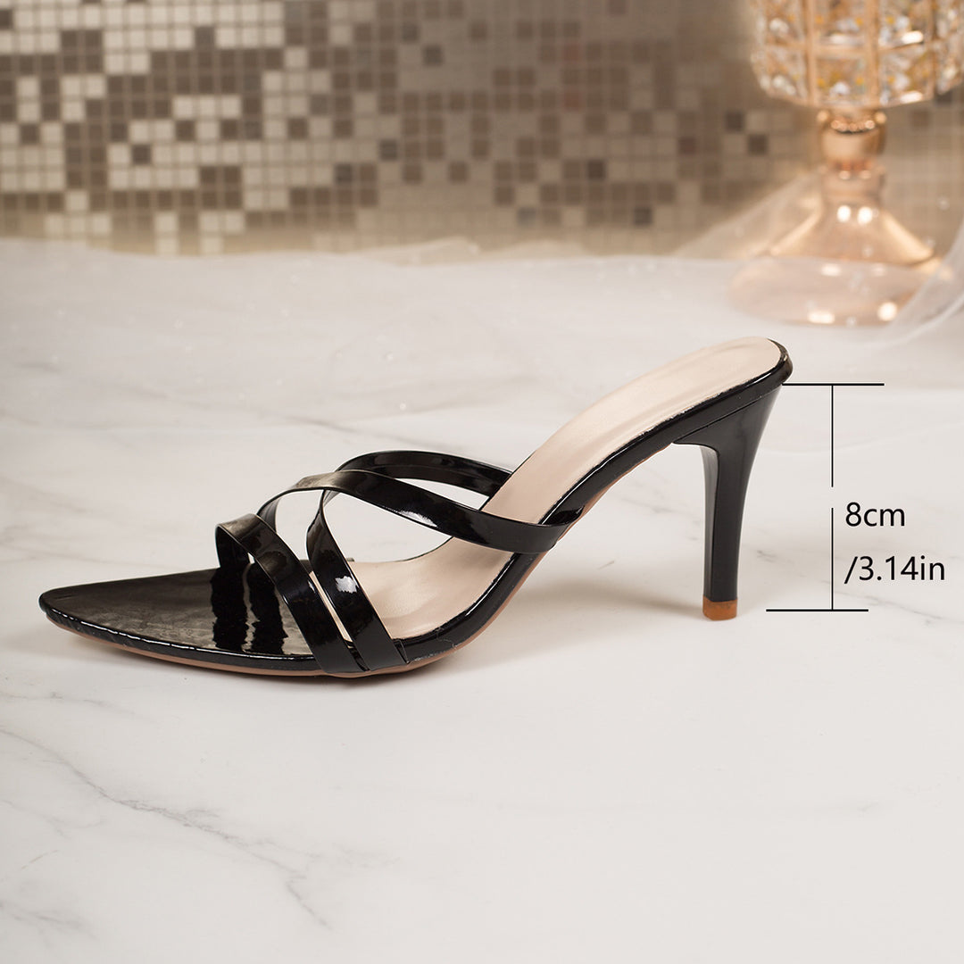 Damen Elegante Slingback-Pumps mit glänzenden Riemchen R&B