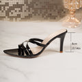 Damen Elegante Slingback-Pumps mit glänzenden Riemchen EB