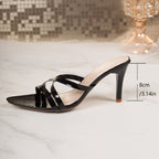 Damen Elegante Slingback-Pumps mit glänzenden Riemchen EB
