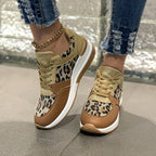 Damen Sneakers im modernen Leoprint-Design mit komfortabler Sohle R&B