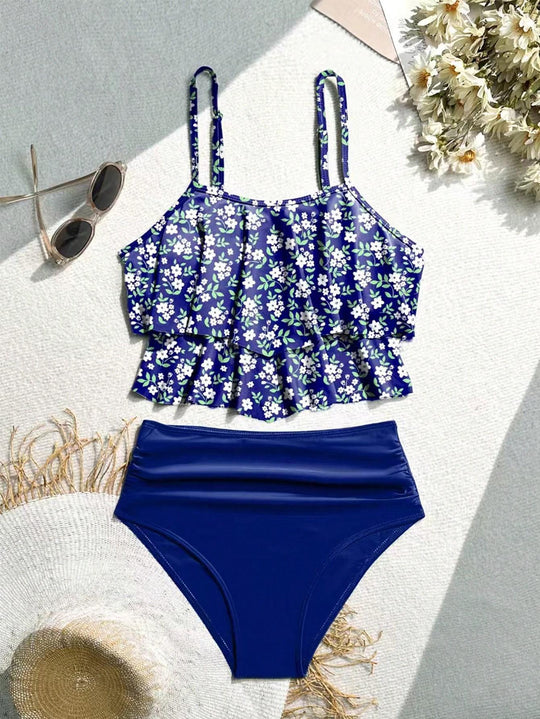Damen Bikini-Set mit voluminösem Rüschendesign R&B