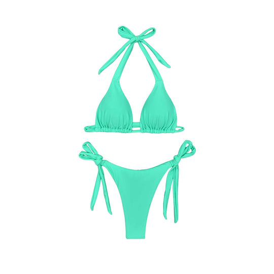 Damen Triangel-Bikini mit raffinierten Bindebändern und hochelastischem Stoff R&B