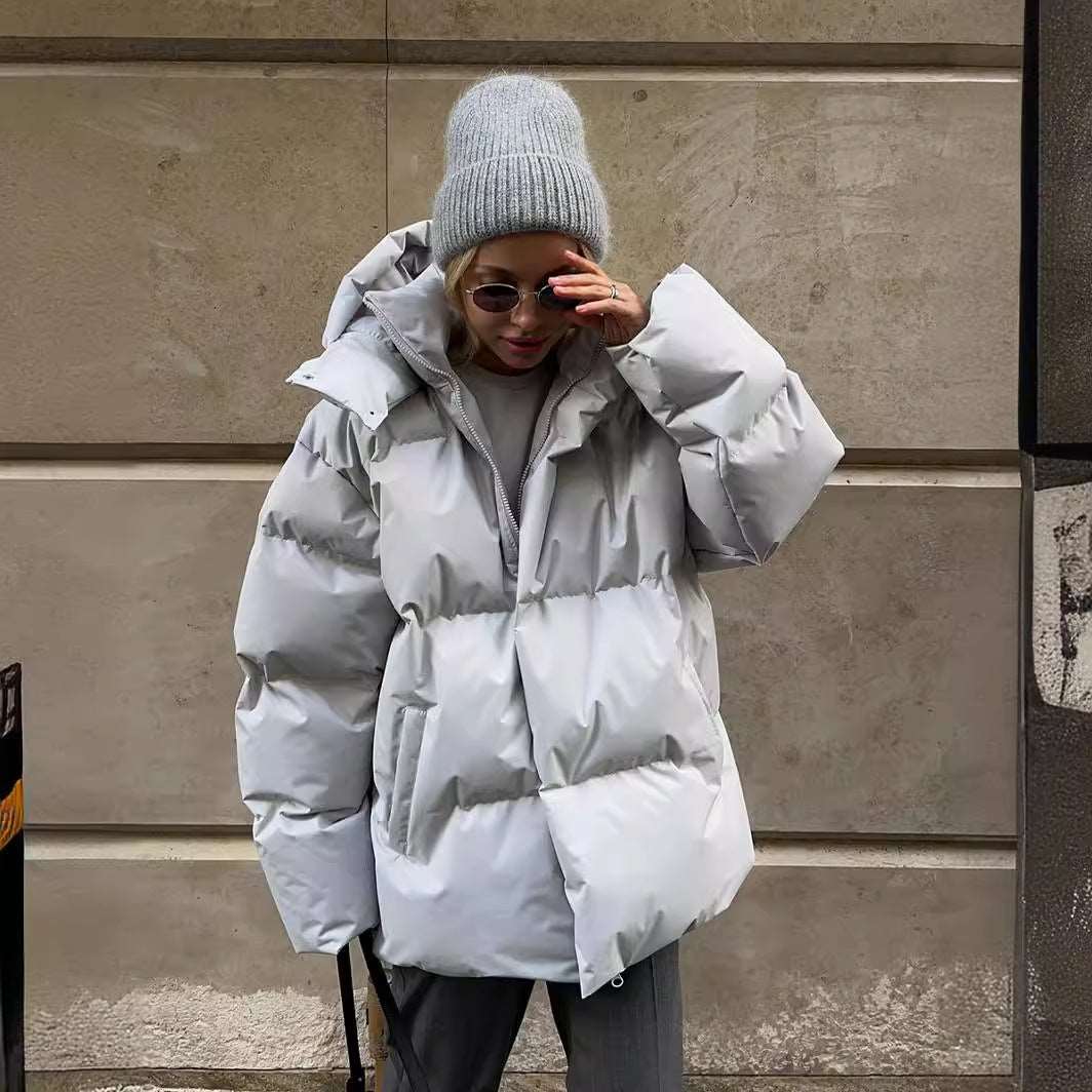 R&B | Pufferjacke Braun Warme Winterjacke Angenehm