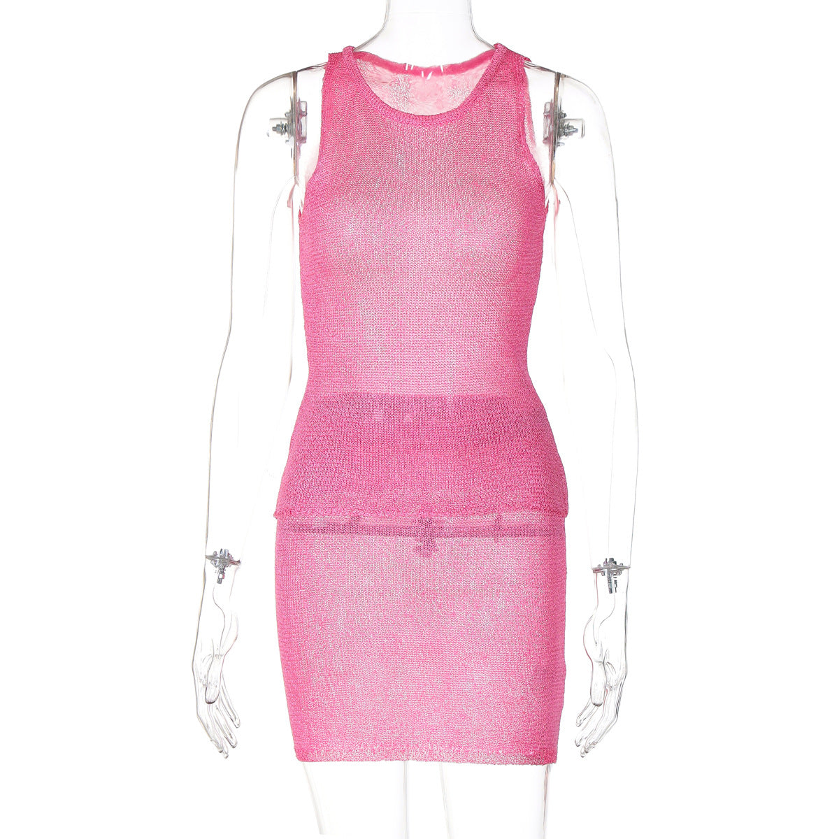 Damen Netzkleid mit figurbetonender Silhouette R&B