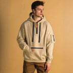 Herren sportlicher Hoodie mit praktischen Taschen und modischem Reißverschluss R&B