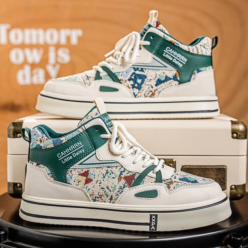 Damen Sportliche High-Top Sneakers mit atmungsaktivem Obermaterial und dämpfender Sohle R&B