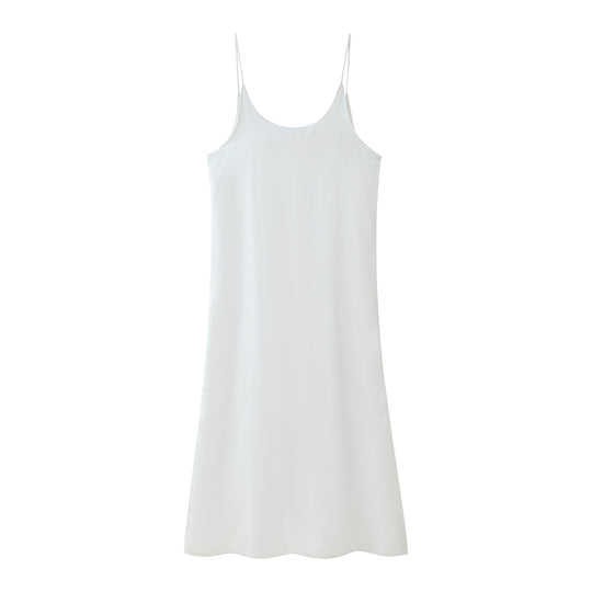 Damen Spaghettiträger Kleid mit elegantem Schnitt und fließendem Material R&B