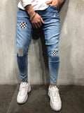 Herren trendige Skinny Jeans mit aufregenden Designelementen R&B
