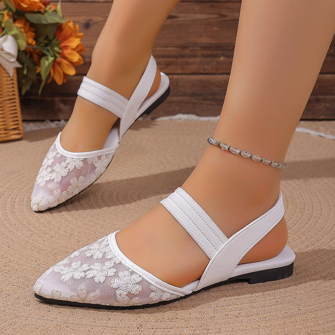 Damen Elegante und filigrane Ballerinas mit floralem Design R&B