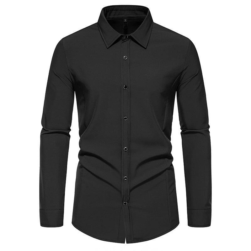 Herren modisches Langarmhemd mit elegantem Schnitt R&B