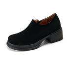 Damen elegante Slipper mit breitem Blockabsatz R&B