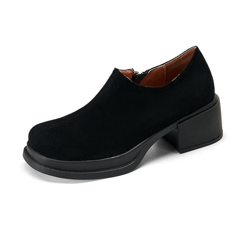 Damen elegante Slipper mit breitem Blockabsatz R&B